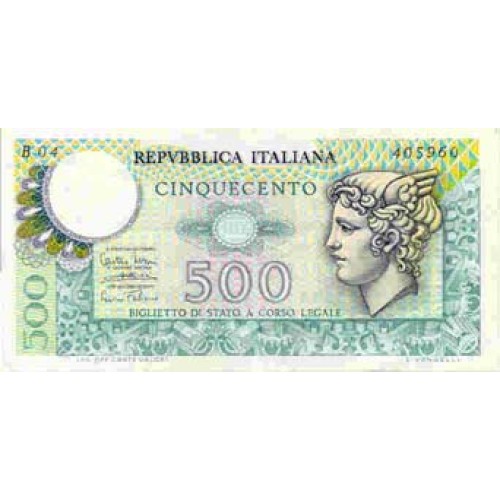 1974 - Italia PIC 94   billete de 500 Liras
