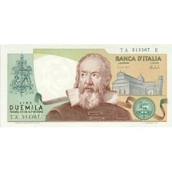 1973 - Italiy  PIC 103a    2.000 Liras banknote