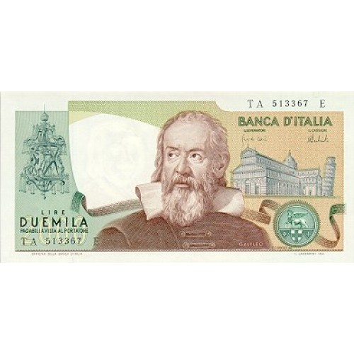 1973 - Italia PIC 103a   billete de 2.000 Liras