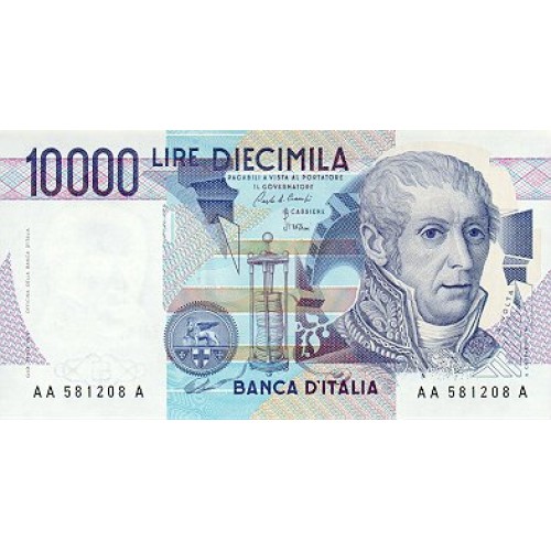 1984 - Italy PIC 112a 10.000 Liras banknote UNC