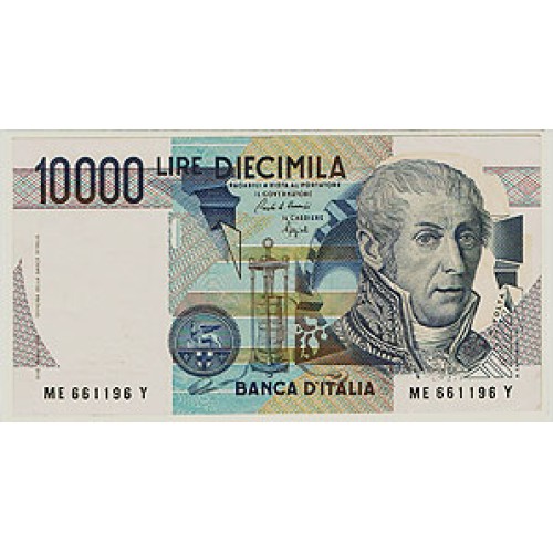 1984 - Italy PIC 112a   10.000 Liras  banknote
