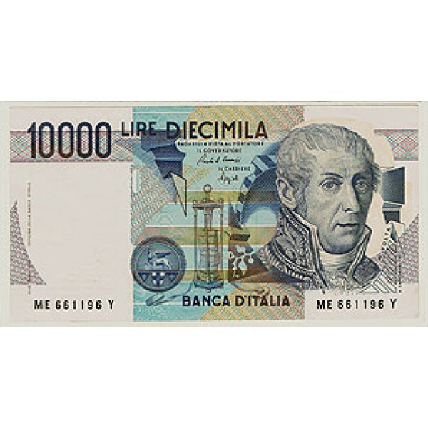 1984 - Italy PIC 112a   10.000 Liras  banknote
