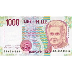 1990 - Italy PIC 114a     1.000 Liras  banknote