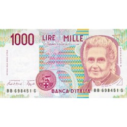 1990 - Italia PIC 114a billete de 1.000 Liras S/C 1990 - Italia PIC 114a billete de 1.000 Liras S/C