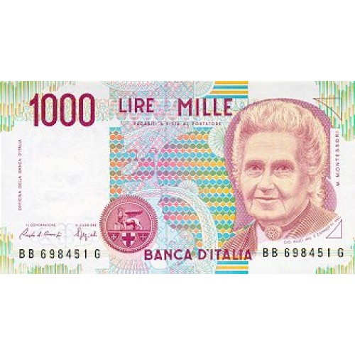 1990 - Italy PIC 114c 1.000 Liras banknote UNC