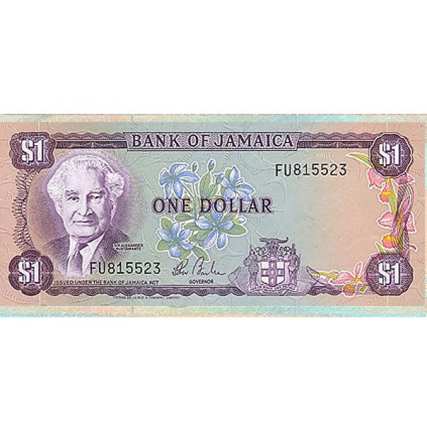 1982/86 - Jamaica  Pic 64b      1 Dollar banknote