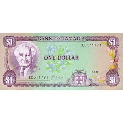 1985 - Jamaica  Pic 68 Aa      1 Dollar banknote