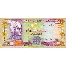 1994 - Jamaica PIC 77a 500 Dollars banknote S12 UNC 1994 - Jamaica PIC 77a 500 Dollars banknote S12 UNC
