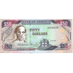 2004 - Jamaica PIC 79e 50 Dollars banknote XF 2004 - Jamaica PIC 79e 50 Dollars banknote XF