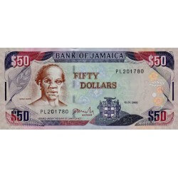 2008 - Jamaica PIC 83c 50 Dollars banknote UNC 2008 - Jamaica PIC 83c 50 Dollars banknote UNC