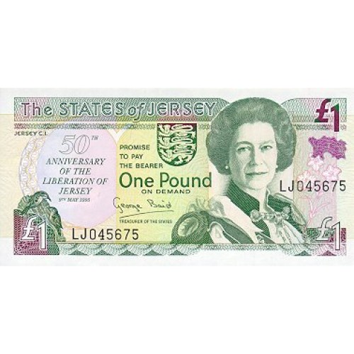 1995 - Jersey PIC 25    1 Pound  banknote