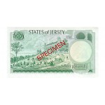 1976- Jersey PIC 13s    10 Pounds  banknote Specimen