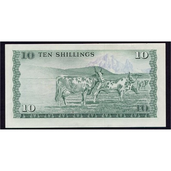 1977- Kenya Pic 12c 10 Shillings banknote 1977- Kenya Pic 12c 10 Shillings banknote