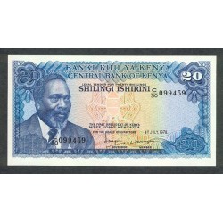 1978-  Kenia pic 17  billete de   20 Shillings