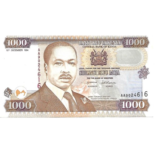 1994 - Kenia PIC 34a billete de 1000 Shillings S/C
