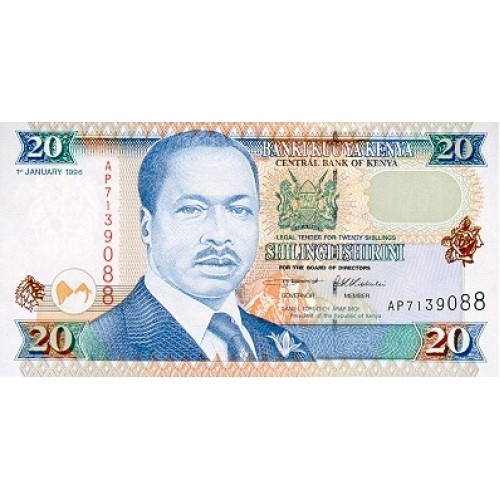 1997-  Kenia pic 35b  billete de   20 Shillings