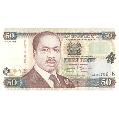 1998-  Kenia pic 36c billete de   50 Shillings
