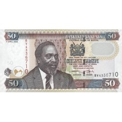 2006-  Kenia pic 47b  billete de   50 Shillings