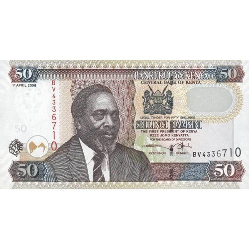 2006-  Kenia pic 47b  billete de   50 Shillings