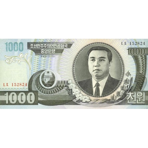 2002 -  Corea del Norte pic 45a  billete de 1000 won