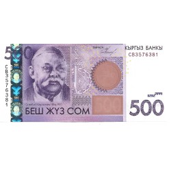 2010 - Kyrgyzstan PIC 28 500 Som banknote UNC