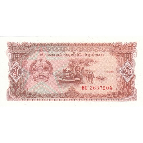 1979  Laos PIC 28    20 Kip banknote