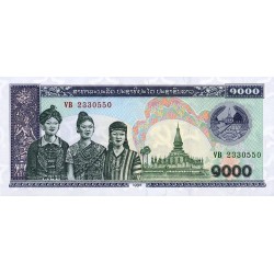 1998 Laos pic 32Aa  billete de 1000 Kip