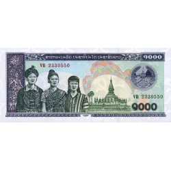 1998 - Laos PIC 32Aa 1000 Kip banknote UNC 1998 - Laos PIC 32Aa 1000 Kip banknote UNC