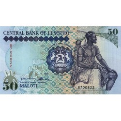 1992 - Lesotho  pic 14a  billete de 50 Maloti