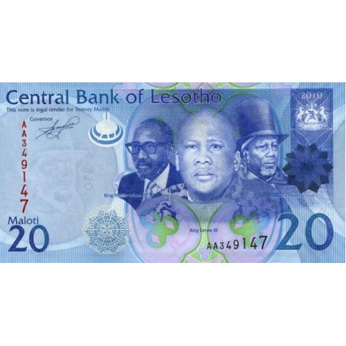 2010- Lesotho Pic 22a  20 Maloti  banknote