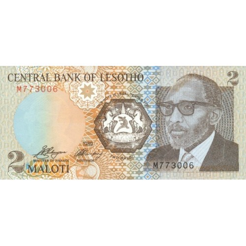 1989 - Lesotho PIC 9a 2 Maloti banknote UNC