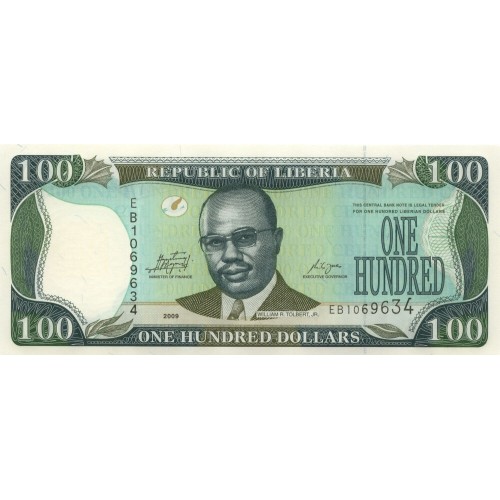 2009 - Liberia   Pic 30e    100 Dollars  banknote