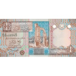 2002 - Libya PIC  62   1/4 Dinar banknote  