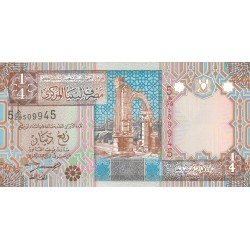 2002 - Libya PIC 62 1/4 Dinar banknote UNC