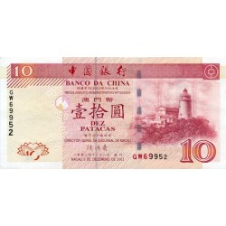 2005 - Macau Pic  80     10 Patacas  banknote