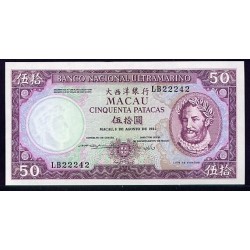 1981 - Macao pic 60b billete de 50 Patacas