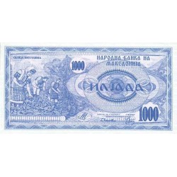 1992 - Macedonia PIC 6   billete de 1.000 Denar