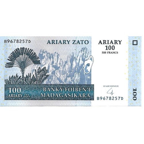 2004 - Madagascar PIC 86b billete de 100 Ariary S/C