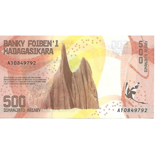 2017 - Madagascar PIC 99 billete de 500 Ariary S/C