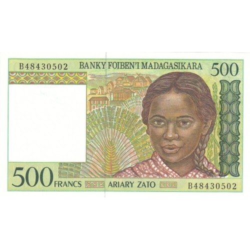 1994 - Madagascar PIC 75a 500 Francs banknote UNC