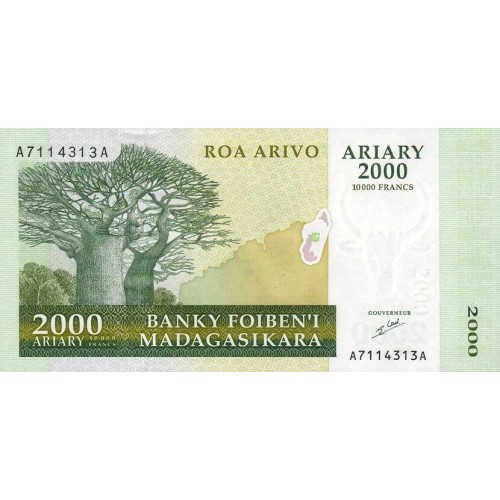 1998 - Madagascar pic 82 billete de 25000 Francos