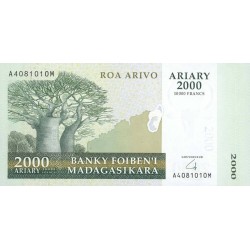 2006 - Madagascar PIC 90a billete de 2000 Ariary S/C