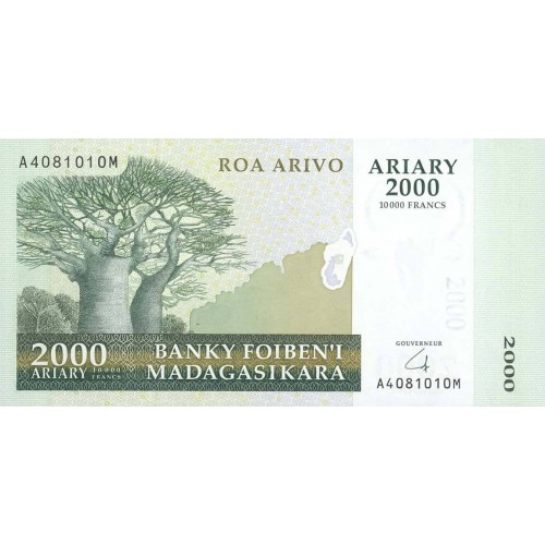 2006 - Madagascar PIC 90a billete de 2000 Ariary S/C