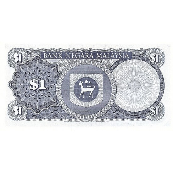 1981 - Malaysia Pic 13b 1 Ringgit banknote 1981 - Malaysia Pic 13b 1 Ringgit banknote