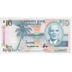 1994 - Malawi PIC 25c 10 Kwacha banknote UNC
