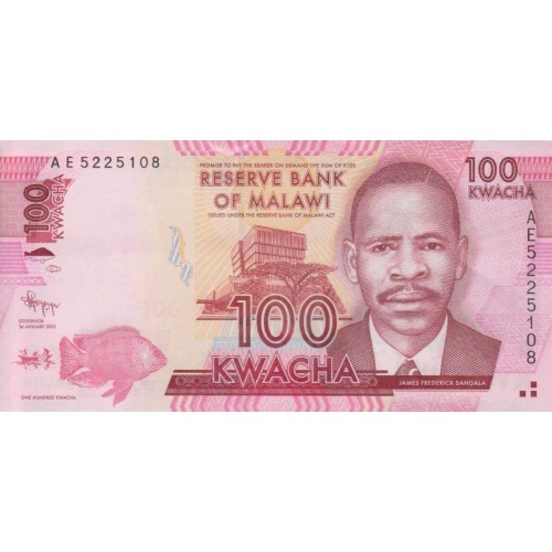 2012 - Malawi pic 59a billete de 100 Kwacha