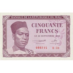 1960 - Mali  Pic  1     50 Francs  banknote