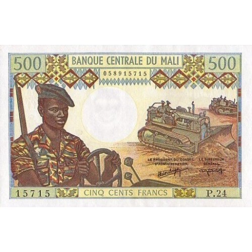 1984 - Malí pic 12f billete de 500 Francos