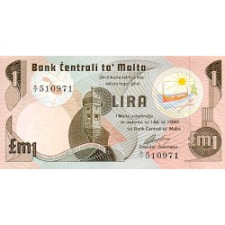 1979 - Malta  Pic 34b                 1 Pound banknote