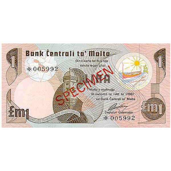 1979 - Malta  Pic CS1 34a                 1 Pound banknote